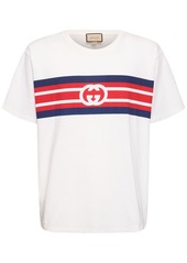 Gucci Gg Printed Cotton Jersey T-shirt