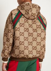 Gucci Gg Printed Tech Zip-up Hoodie