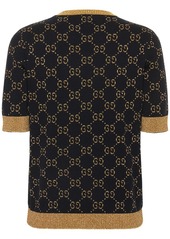 Gucci Gg Supreme Cotton & Lurex Knit Sweater