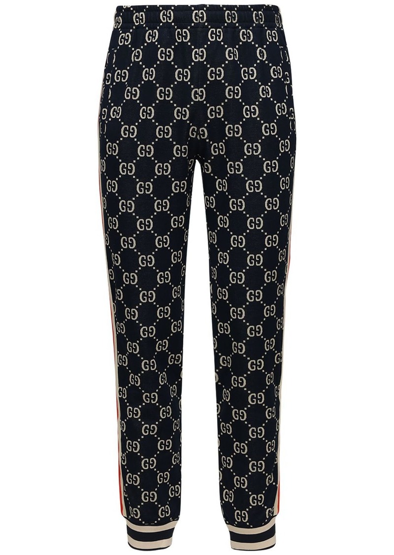 Gucci Gg Supreme Cotton Jacquard Pants