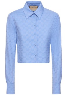 Gucci Gg Supreme Oxford Cotton Shirt