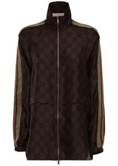 Gucci Gg Supreme Printed Silk Twill Jacket