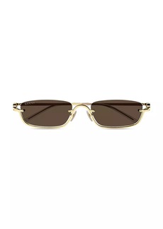 Gucci GG Upside Down 55MM Rectangular Sunglasses