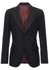 Gucci Gg Wool & Silk Jacquard Tuxedo Jacket