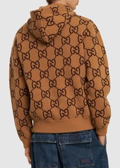 Gucci Gg Wool Blend Knit Hoodie