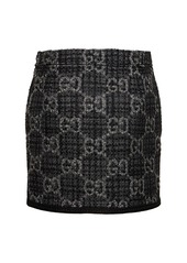 Gucci Gg Wool Blend Tweed Skirt