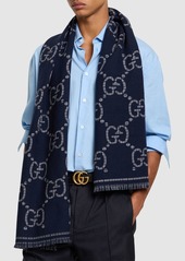 Gucci Gg Wool Jacquard Scarf