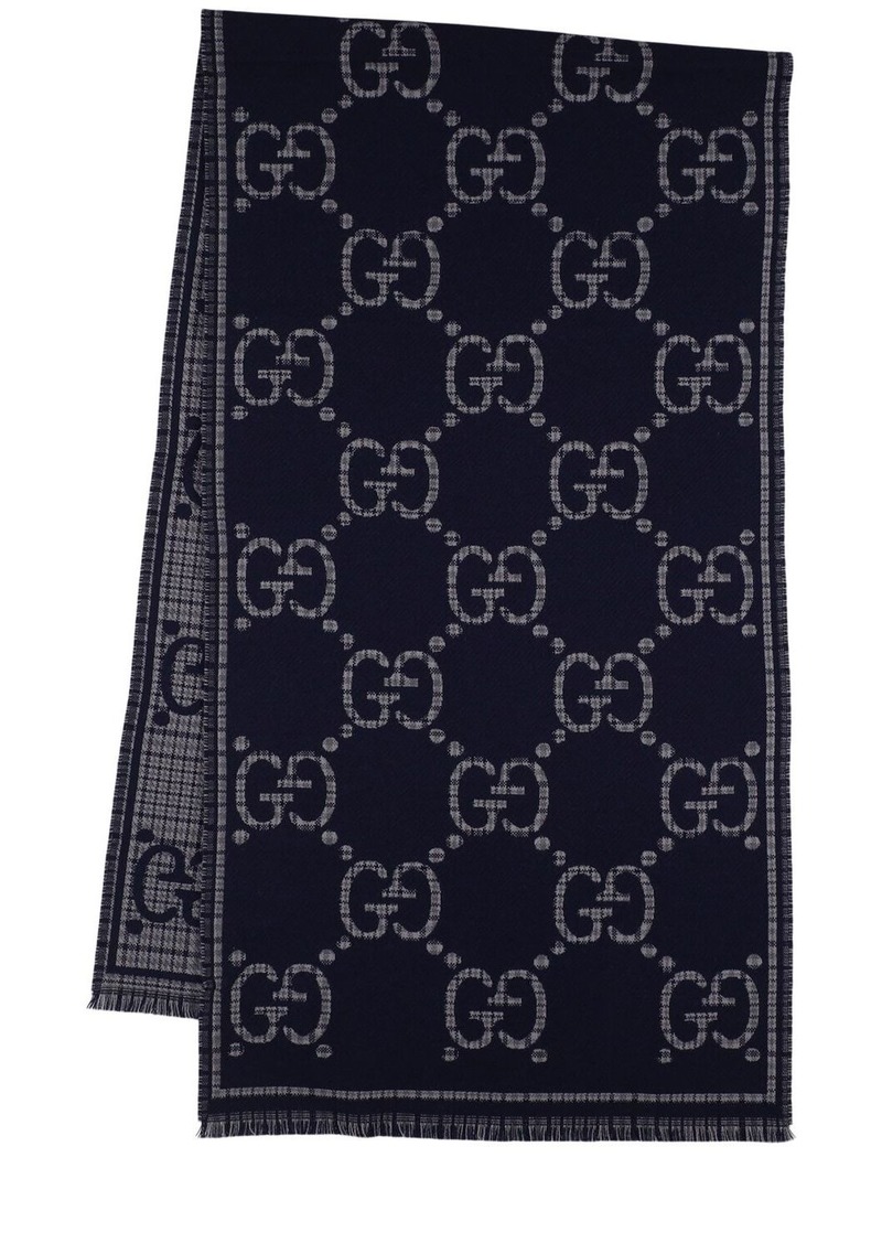 Gucci Gg Wool Jacquard Scarf