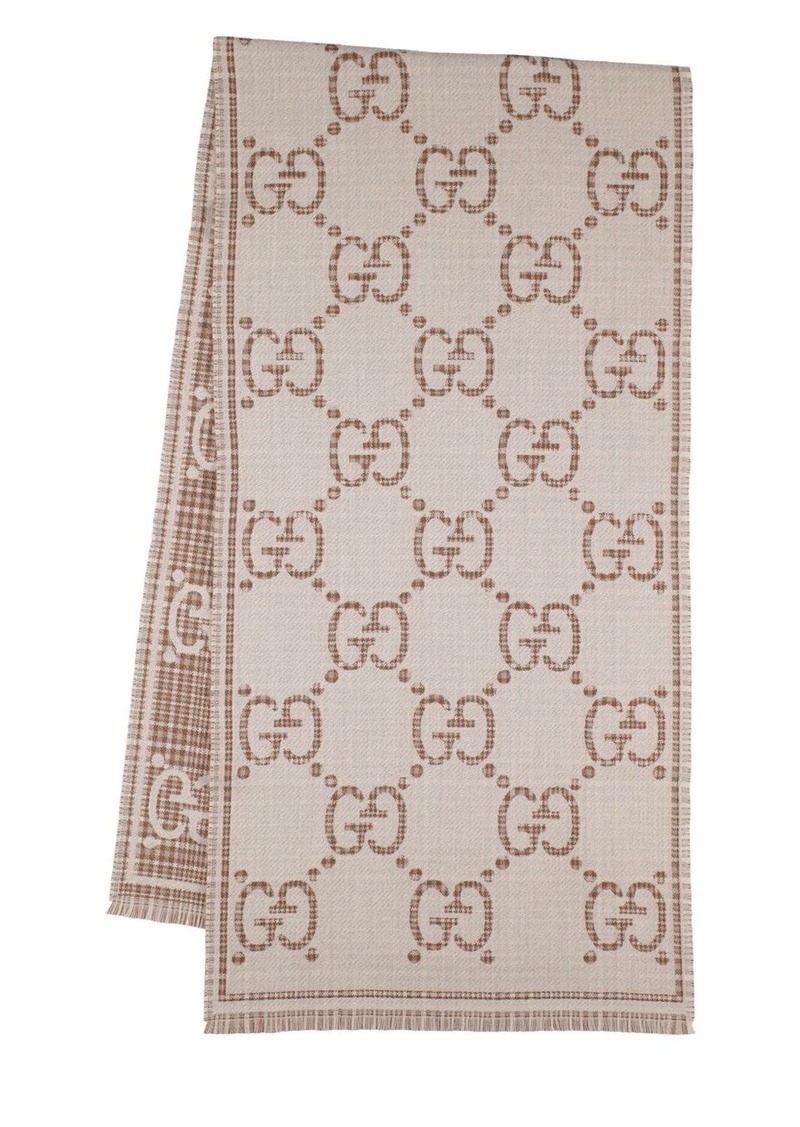 Gucci Gg Wool Jacquard Scarf