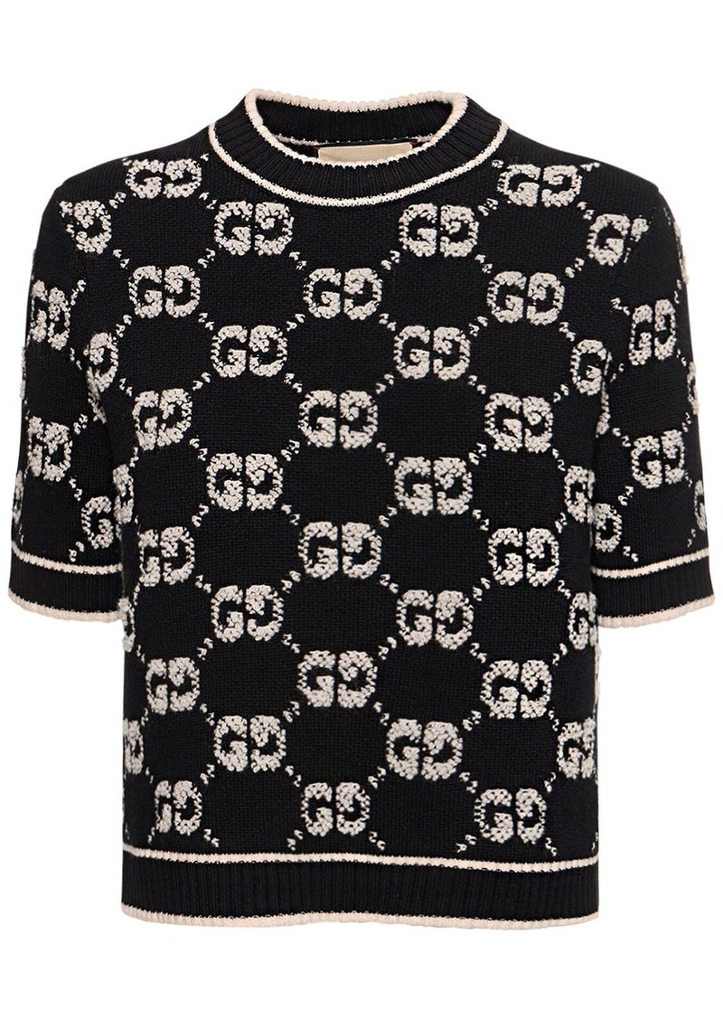 Gucci Gg Wool Jacquard Top