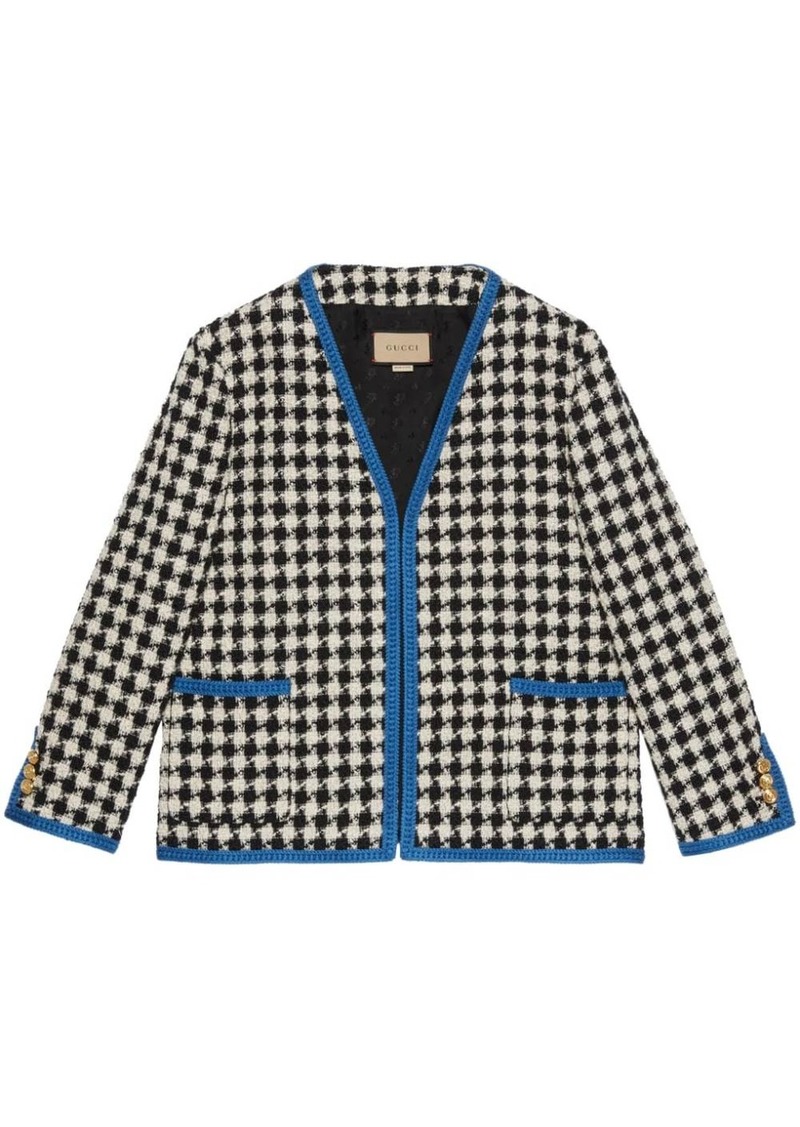 Gucci gingham tweed jacket