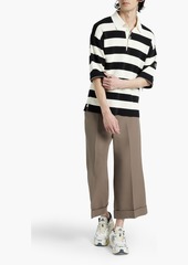 Gucci - Convertible striped cotton polo sweater - Black - M