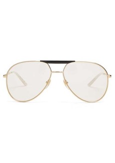 Gucci Eyewear - Aviator-frame Glasses - Mens - Gold