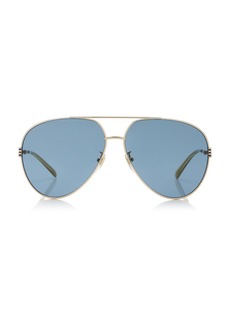 Gucci - Aviator-Frame Metal Sunglasses - Gold - OS - Moda Operandi