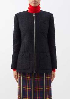 Gucci - Braid-trimmed Tweed Jacket - Womens - Black