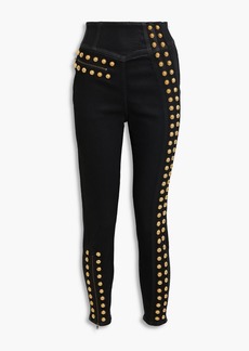Gucci - Button-embellished high-rise skinny jeans - Black - 26