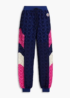 Gucci - Color-block corded lace track pants - Blue - S
