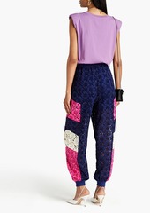 Gucci - Color-block corded lace track pants - Blue - S