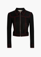 Gucci - Cropped sequined grain de poudre jacket - Black - IT 42
