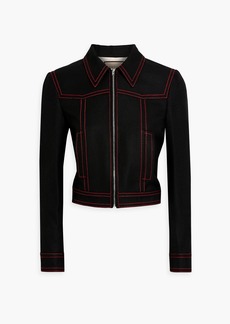 Gucci - Cropped sequined grain de poudre jacket - Black - IT 38