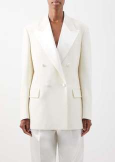 Gucci - Double-breasted Wool-barathea Suit Jacket - Womens - Ivory