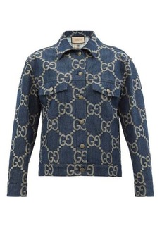 Gucci - GG-jacquard Denim Jacket - Womens - Denim