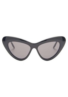 Gucci Eyewear - Gg-logo Cat-eye Acetate Sunglasses - Womens - Black