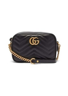 Gucci - GG Marmont Mini Quilted-leather Cross-body Bag - Womens - Black