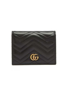 Gucci - GG Marmont Quilted-leather Wallet - Womens - Black