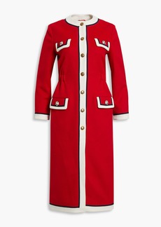 Gucci - Grosgrain-trimmed wool-felt coat - Red - IT 40