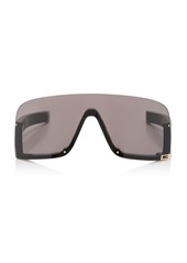 Gucci - Mask-Frame Acetate Sunglasses - Silver - OS - Moda Operandi