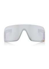 Gucci - Mask-Frame Acetate Sunglasses - Black - OS - Moda Operandi