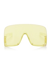 Gucci - Mask-Frame Acetate Sunglasses - Pink - OS - Moda Operandi