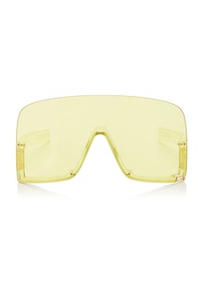 Gucci - Mask-Frame Acetate Sunglasses - Yellow - OS - Moda Operandi