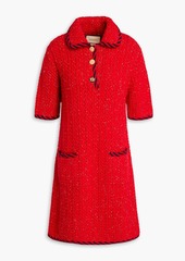 Gucci - Metallic wool-blend mini dress - Red - M