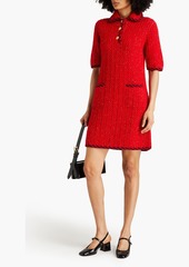 Gucci - Metallic wool-blend mini dress - Red - M