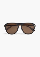Gucci - Oversized aviator-style acetate sunglasses - Black - OneSize