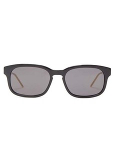 Gucci Eyewear - Rectangular Acetate Sunglasses - Mens - Black