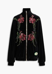 Gucci - Sequin-embellished cotton-blend velvet jacket - Black - XXS