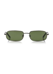 Gucci - Slim Square-Frame Metal Sunglasses - Brown - OS - Moda Operandi