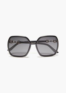 Gucci - Square-frame acetate sunglasses - Black - OneSize
