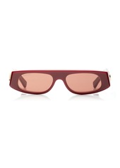 Gucci - Square-Frame Recycled Acetate Sunglasses - Red - OS - Moda Operandi