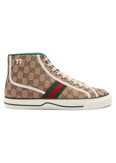Gucci - Tennis 1977 High-top Gg-canvas Trainers - Mens - Beige