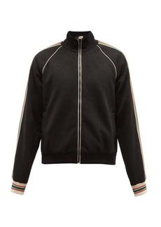 Gucci - Web-stripe Gg-jacquard Zipped Jersey Track Jacket - Mens - Black
