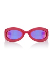 Gucci - Women's Parade Runway Geometric-Frame Acetate Sunglasses - Pink - OS - Moda Operandi