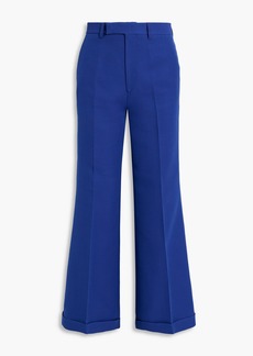 Gucci - Wool and silk-blend flared pants - Blue - IT 38