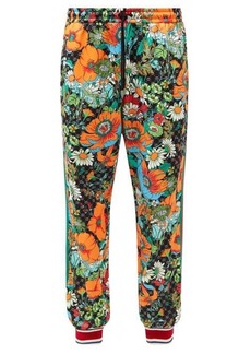 Gucci - X The North Face Floral-print Jersey Track Pants - Mens - Orange Multi