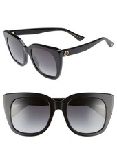 Gucci 51mm Cat Eye Sunglasses in Black at Nordstrom