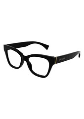 Gucci 52mm Optical Glasses in Black at Nordstrom