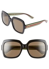 Gucci 54mm Square Sunglasses in Black at Nordstrom
